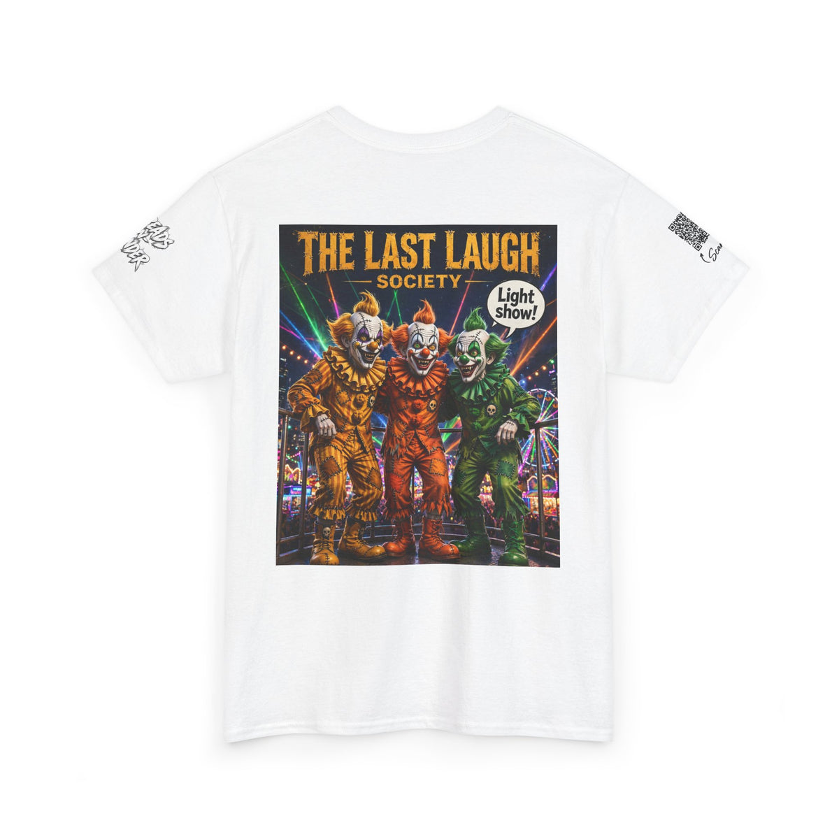 The Last Laugh Society Tee #150 — Carnival Clown Horror Graphic T-Shirt