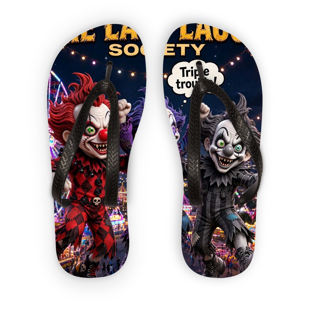 The Last Laugh Society Kids Flip Flops