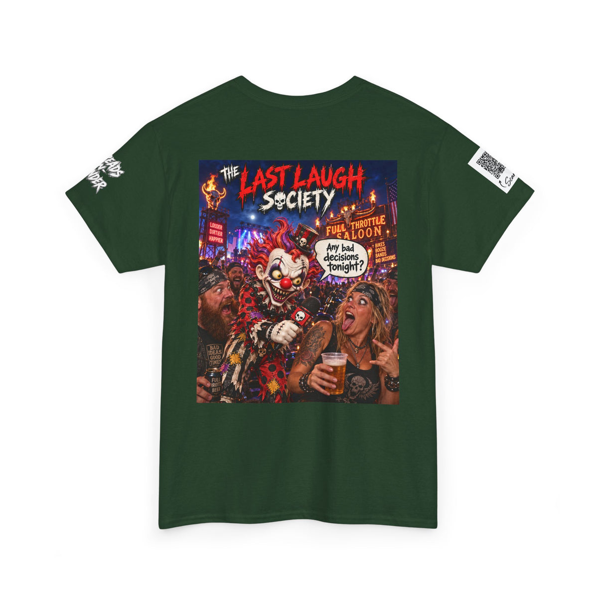 The Last Laugh Society Tee #131 — Carnival Clown Horror Graphic T-Shirt