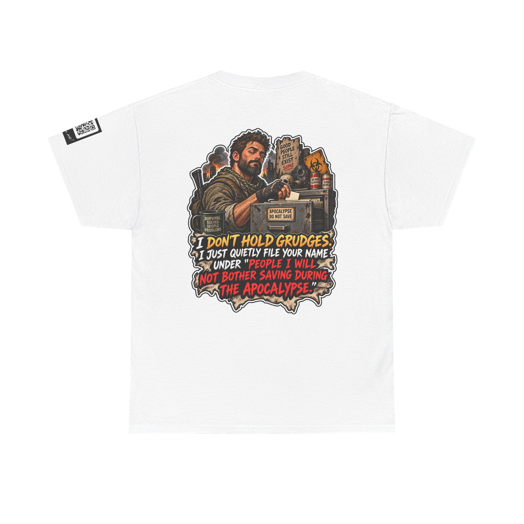 I Don’t Hold Grudges — Apocalypse Survival List Back Graphic Tee