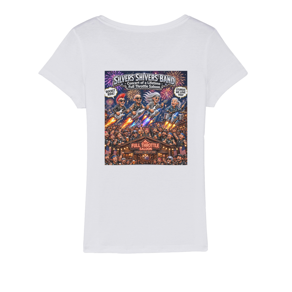 The Silver Shivers Band Organic Jersey Womens T-Shirt