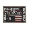 Freedom Over Fear Woven Blanket — "We The People" 2A Flag Throw