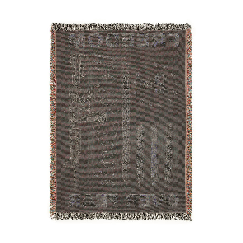 Freedom Over Fear Woven Blanket — "We The People" 2A Flag Throw