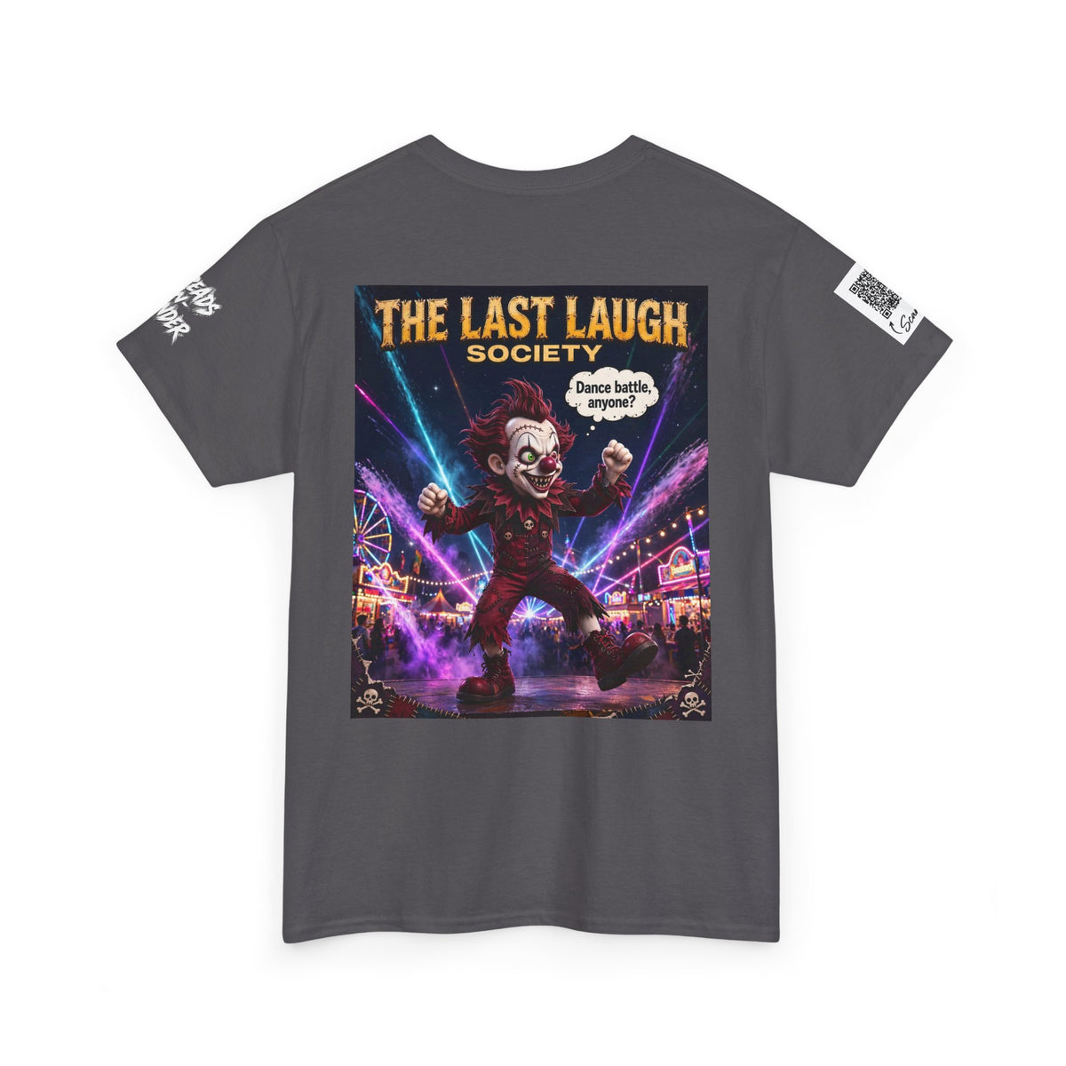 The Last Laugh Society Tee #107 — Carnival Clown Horror Graphic T-Shirt