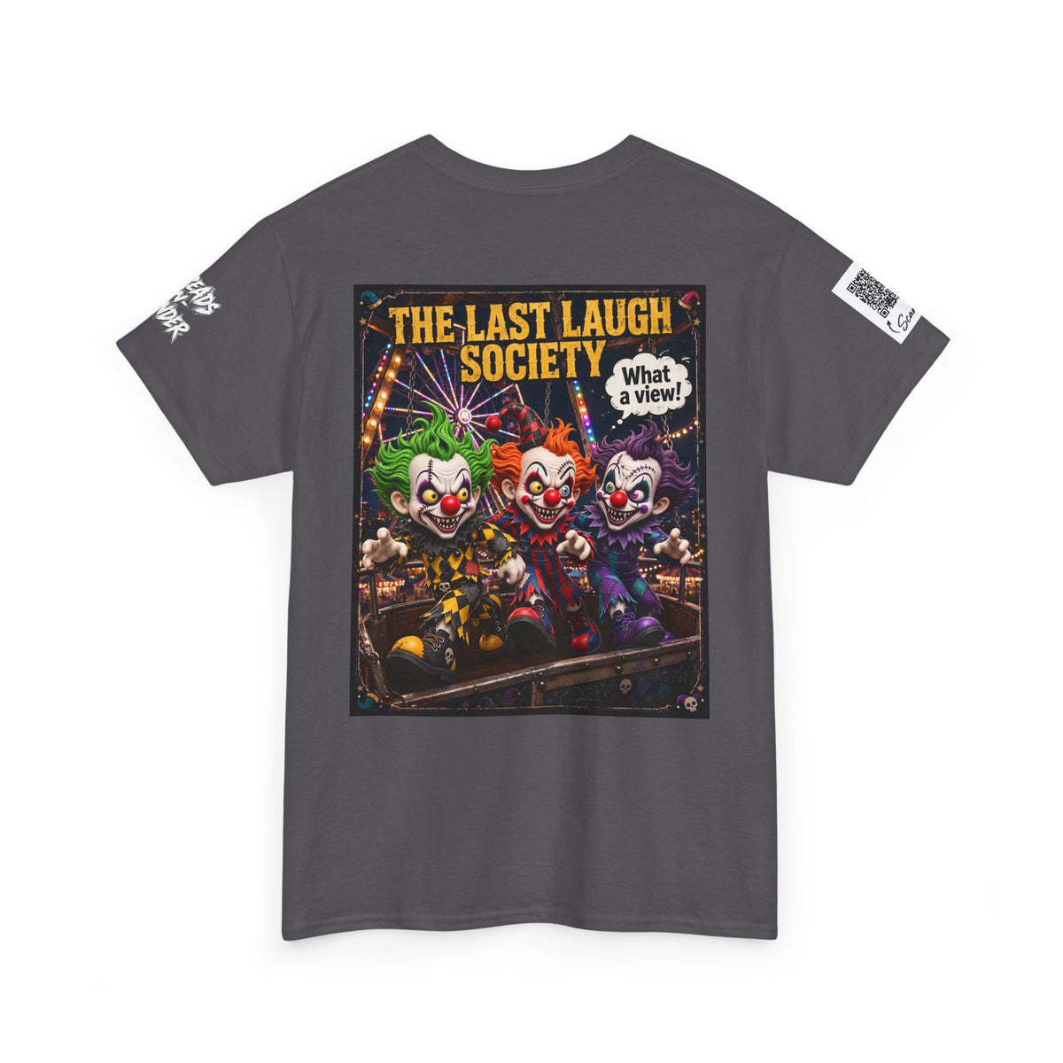 The Last Laugh Society Tee #143 — Carnival Clown Horror Graphic T-Shirt
