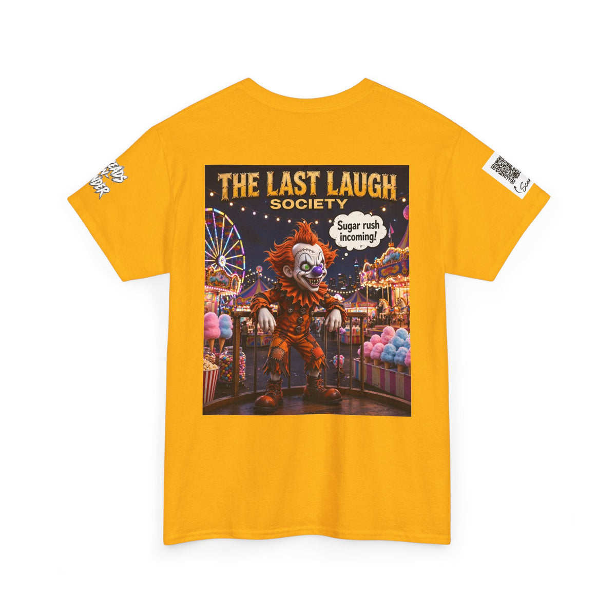 The Last Laugh Society Tee #155 — Carnival Clown Horror Graphic T-Shirt