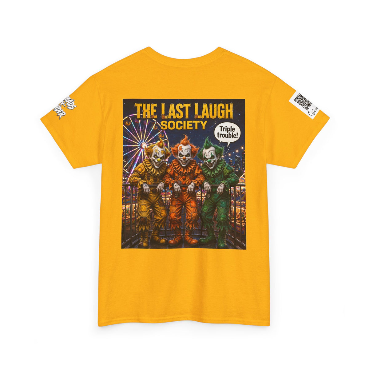 The Last Laugh Society Tee #160 — Carnival Clown Horror Graphic T-Shirt