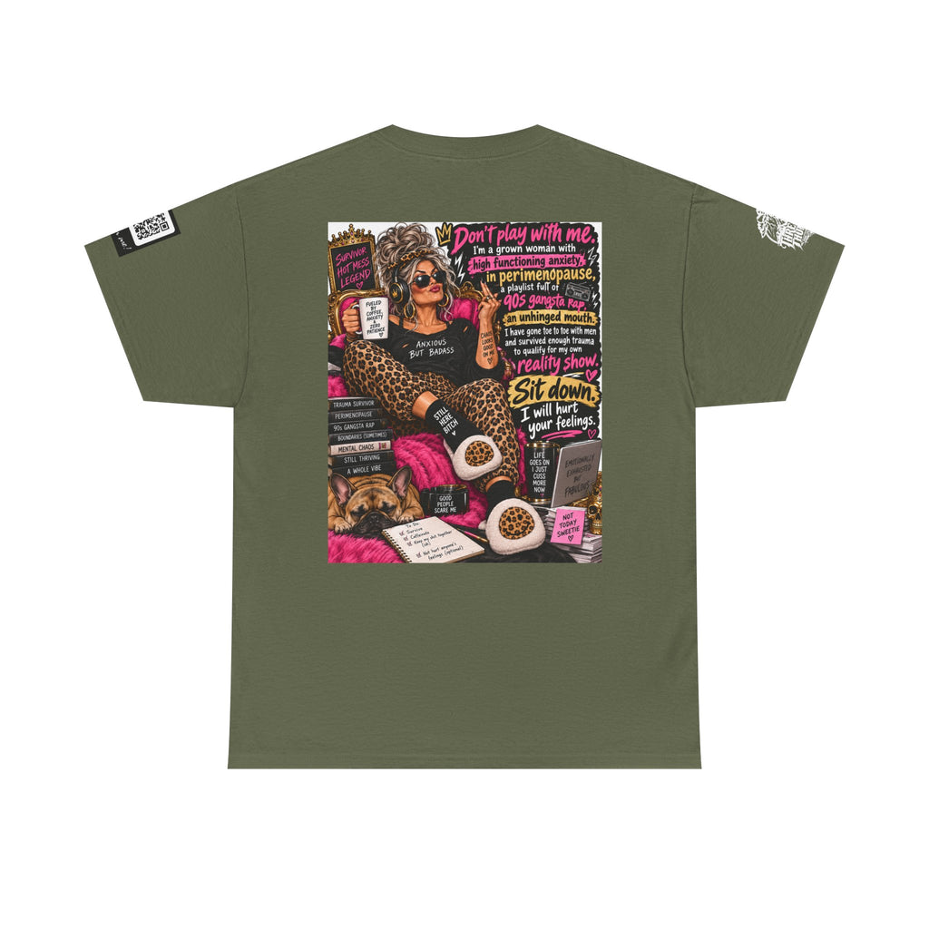 Grown Woman in Premenopause — 90s Gangsta Rap Back Graphic Tee