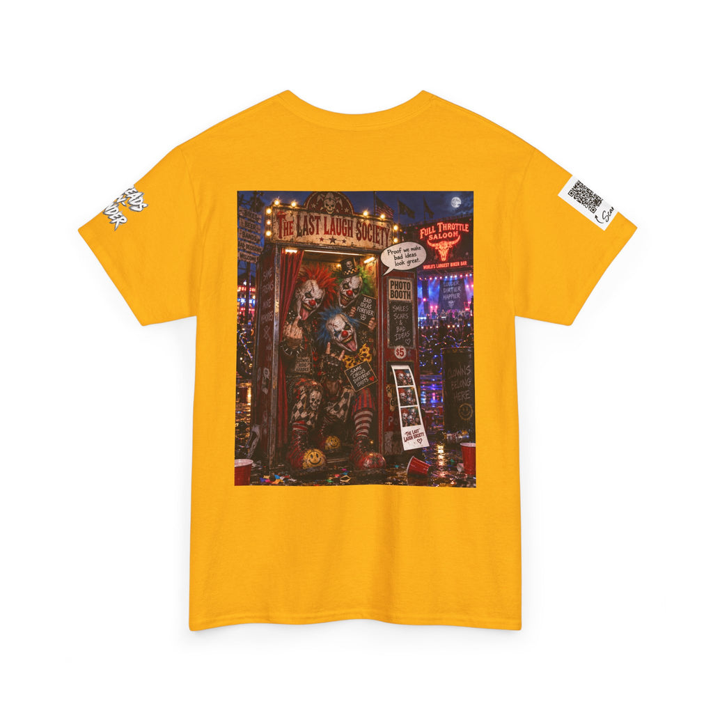 The Last Laugh Society Tee #145 — Carnival Clown Horror Graphic T-Shirt