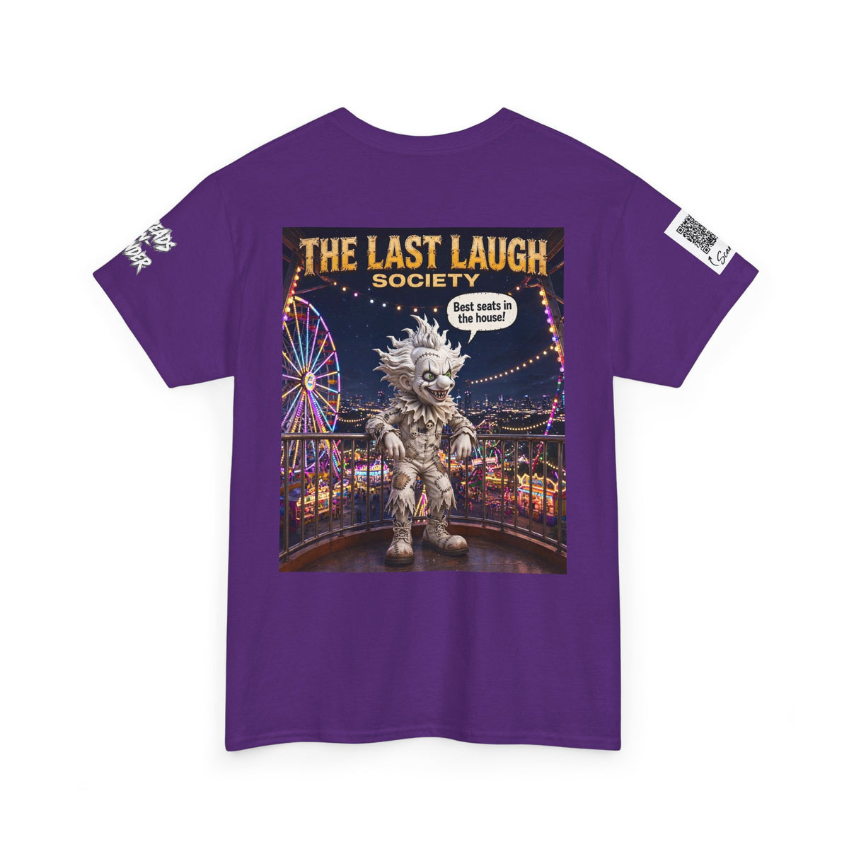 The Last Laugh Society Tee #109 — Carnival Clown Horror Graphic T-Shirt