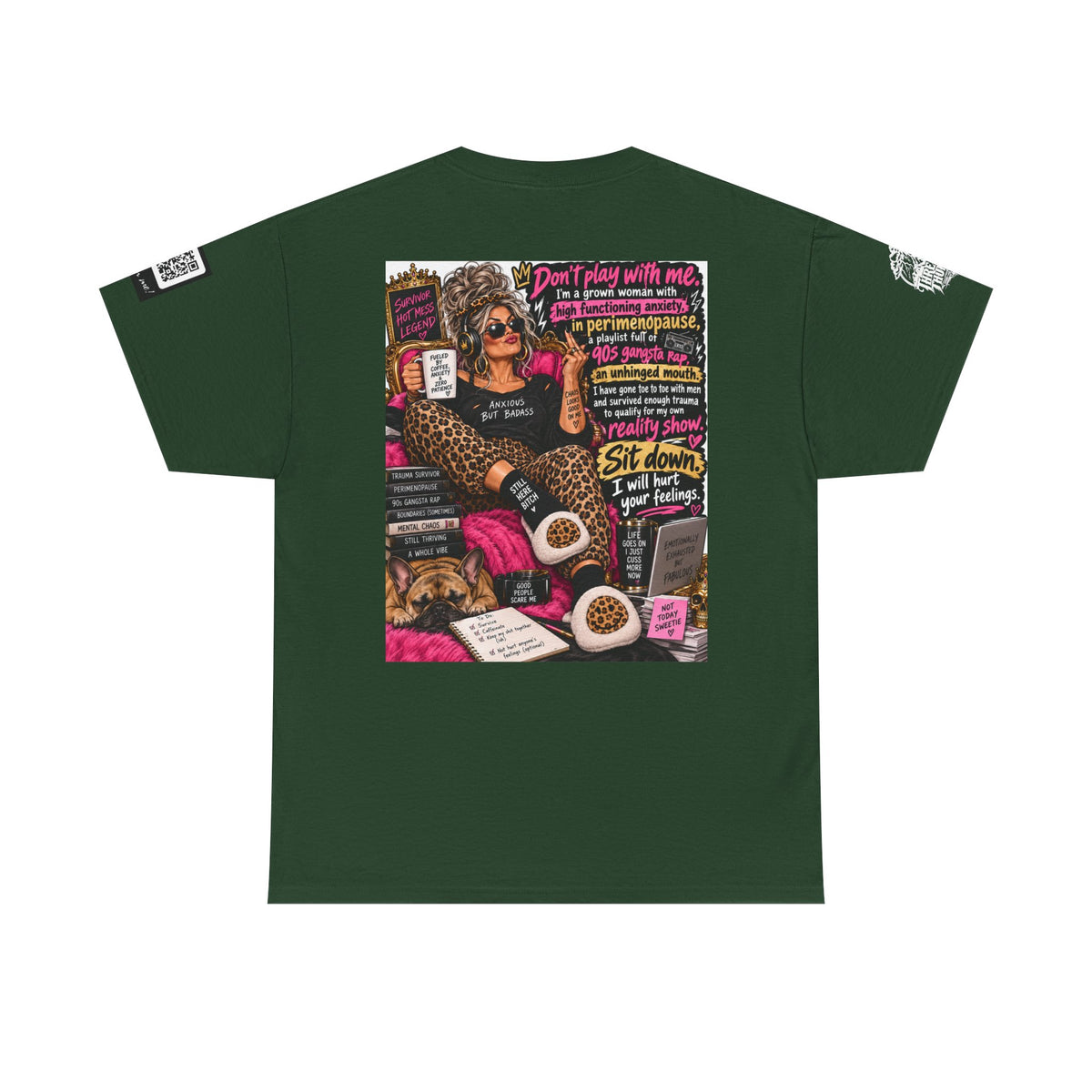 Grown Woman in Premenopause — 90s Gangsta Rap Back Graphic Tee