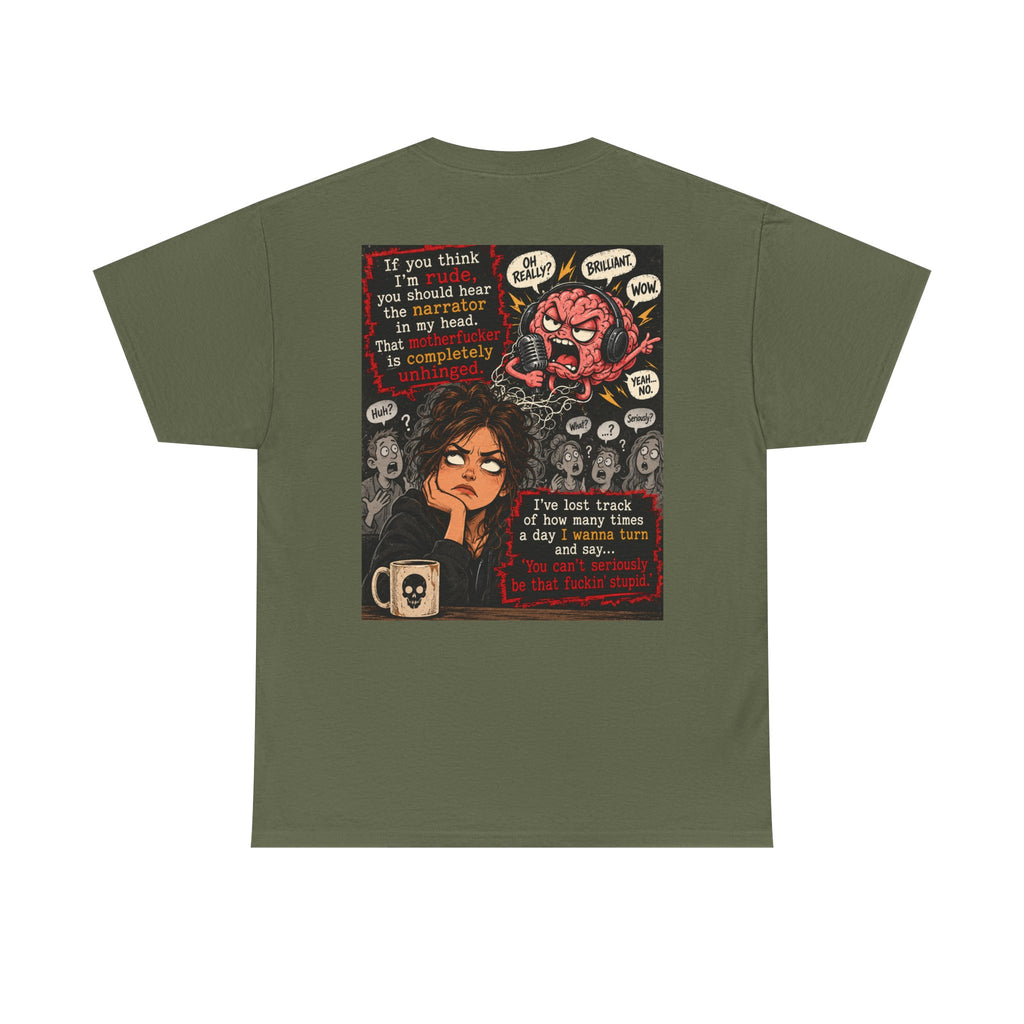 Anxious Brain Comic T‑Shirt — 'If you think I'm rude...' Mental Health Graphic Tee