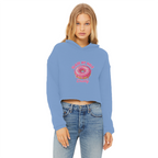 AOC Ladies Cropped Raw Edge Hoodie