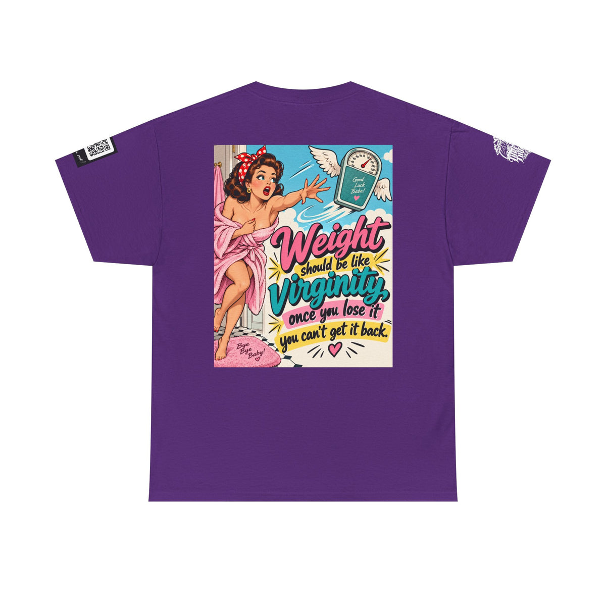 Weight Is Like Virginity — Retro Pinup Back Graphic Tee