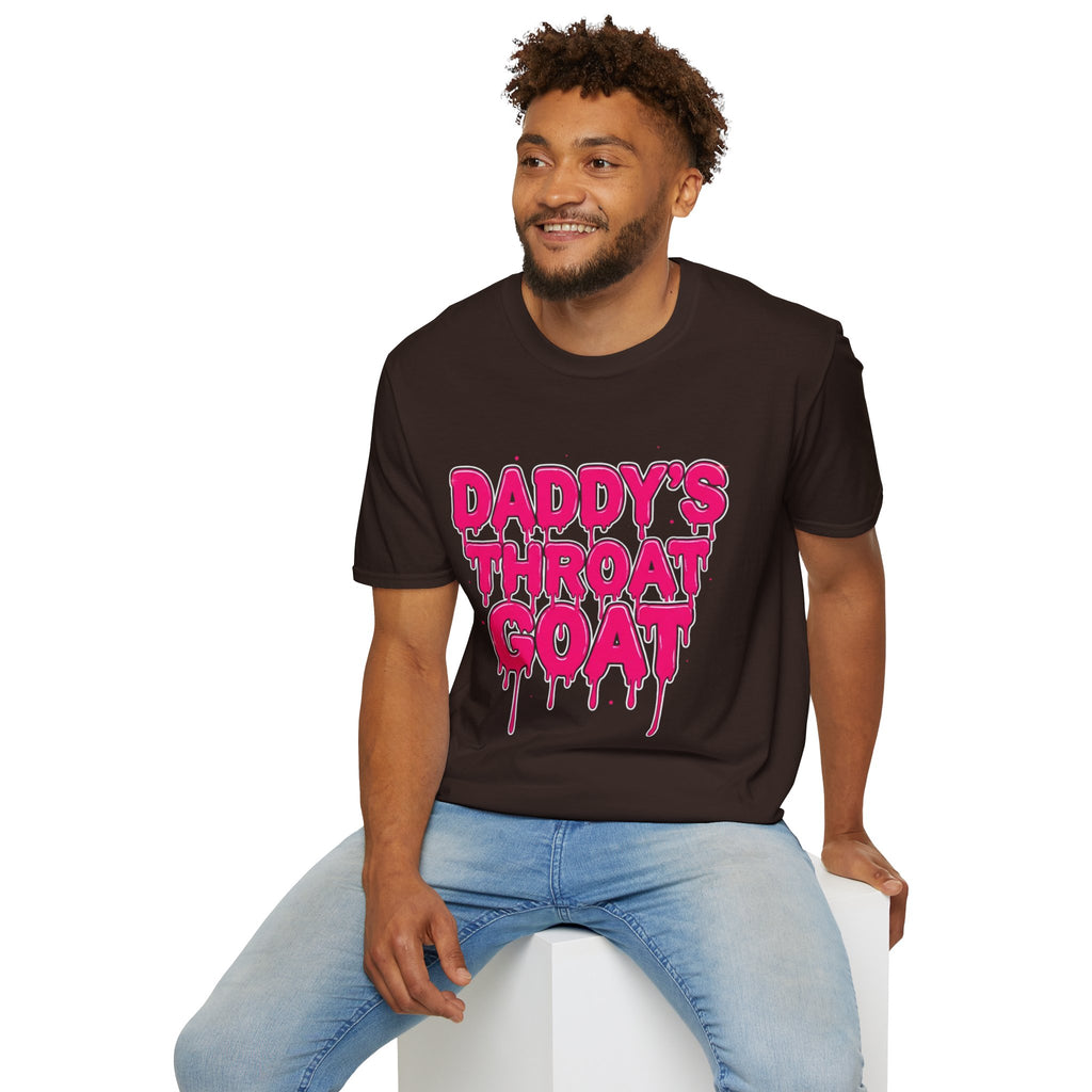 Graphic Tee — "Daddy's Throat" Drip Lettering Shirt