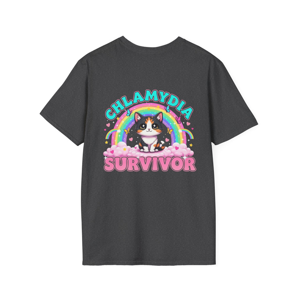 Chlamydia Survivor Cat T-Shirt — Cute Rainbow Calico Tee
