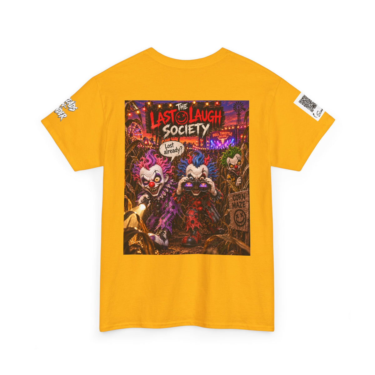 The Last Laugh Society Tee #149 — Carnival Clown Horror Graphic T-Shirt