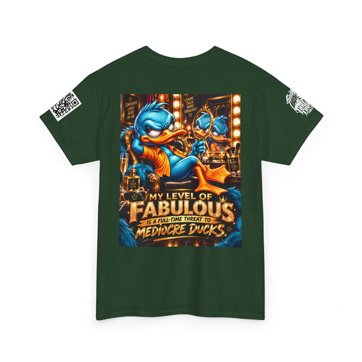 My Level of Fabulous Threatens Mediocre Ducks Back Graphic Tee