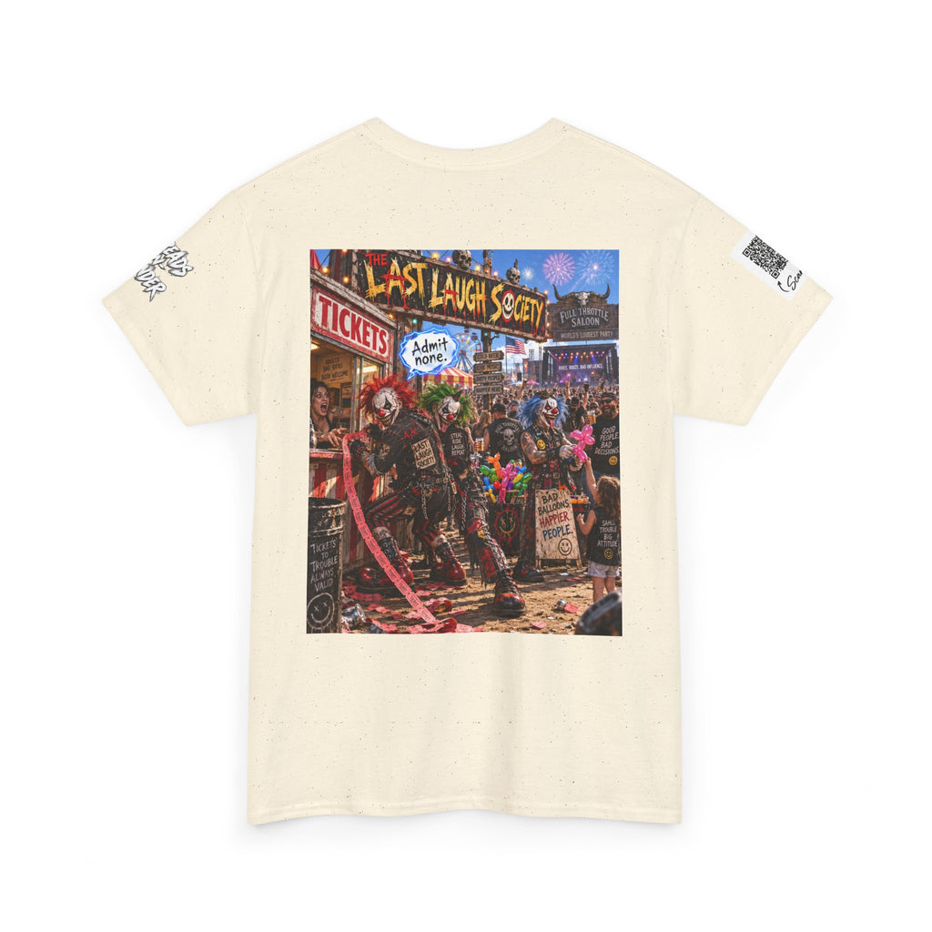 The Last Laugh Society Tee #142 — Carnival Clown Horror Graphic T-Shirt