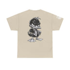 Monochrome Rebel Duck Character Back Graphic Tee