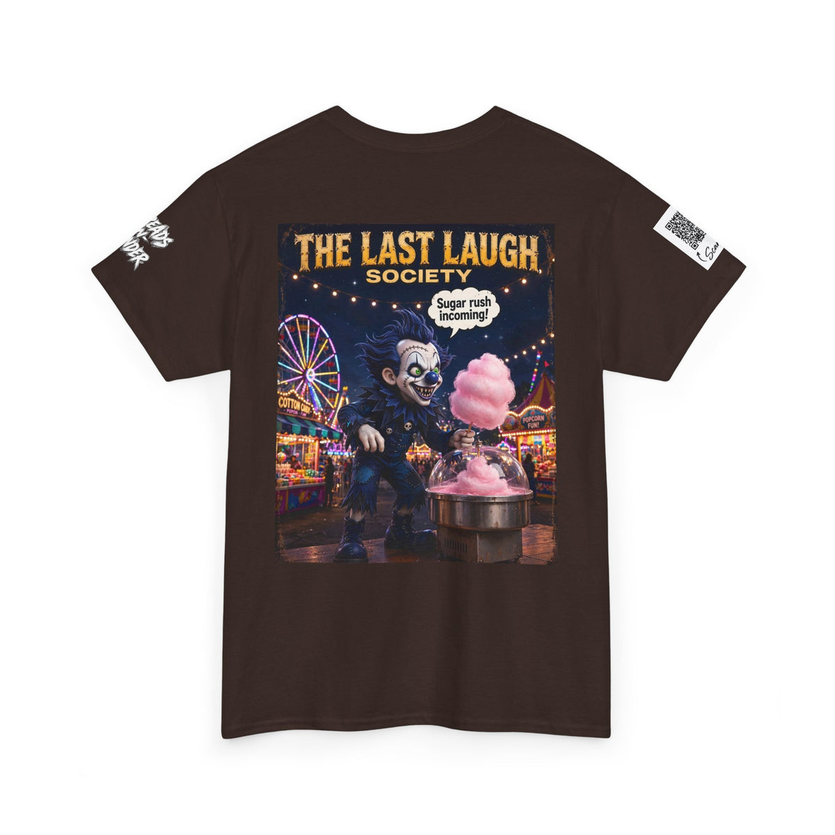 The Last Laugh Society Tee #110 — Carnival Clown Horror Graphic T-Shirt