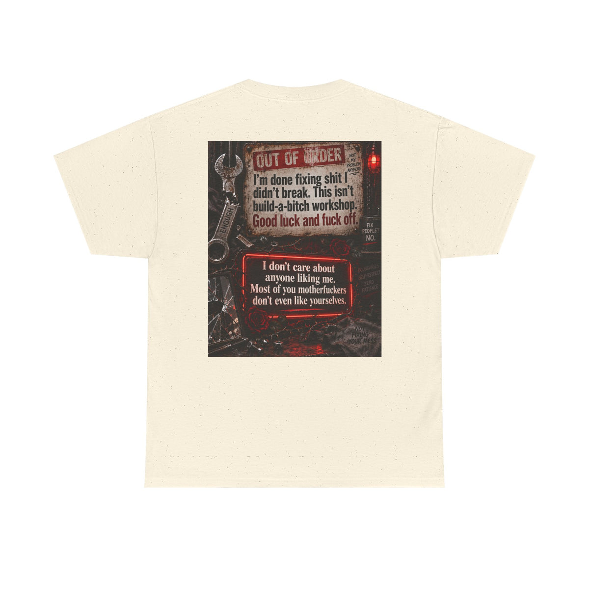 Mechanic Workshop T-Shirt — 'Out of Order' Funny Garage Repair Tee