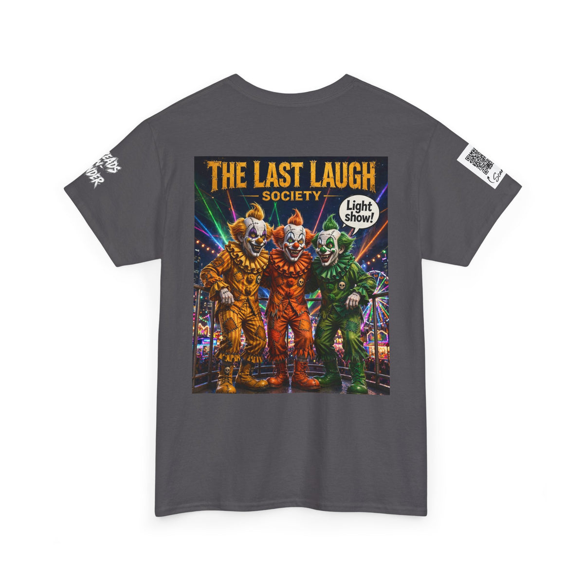 The Last Laugh Society Tee #150 — Carnival Clown Horror Graphic T-Shirt