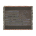 2nd Amendment American Flag Woven Blanket — Patriotic Gun Rights Throw