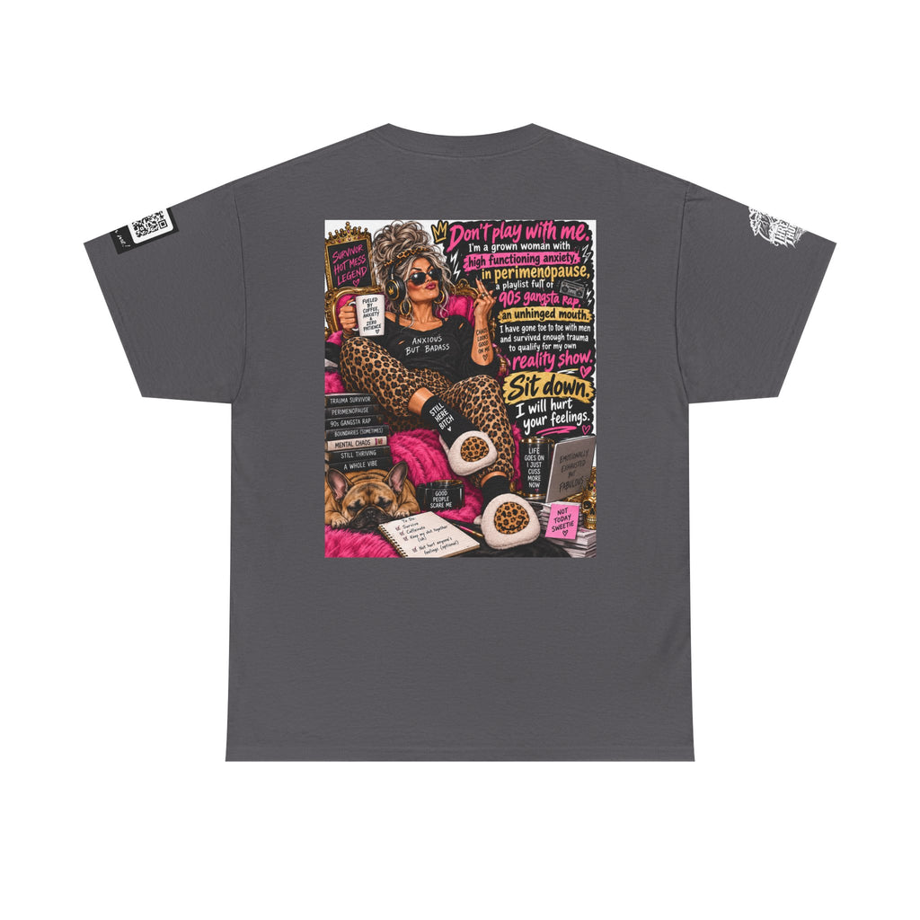 Grown Woman in Premenopause — 90s Gangsta Rap Back Graphic Tee