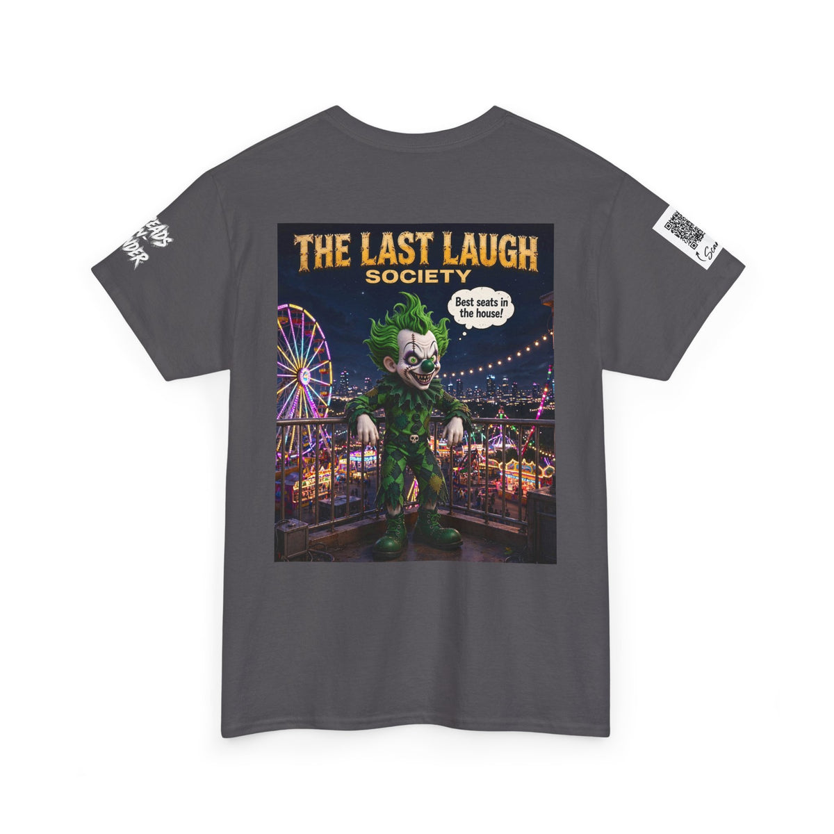 The Last Laugh Society Tee #154 — Carnival Clown Horror Graphic T-Shirt