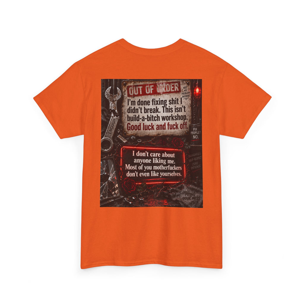 Mechanic Workshop T-Shirt — 'Out of Order' Funny Garage Repair Tee