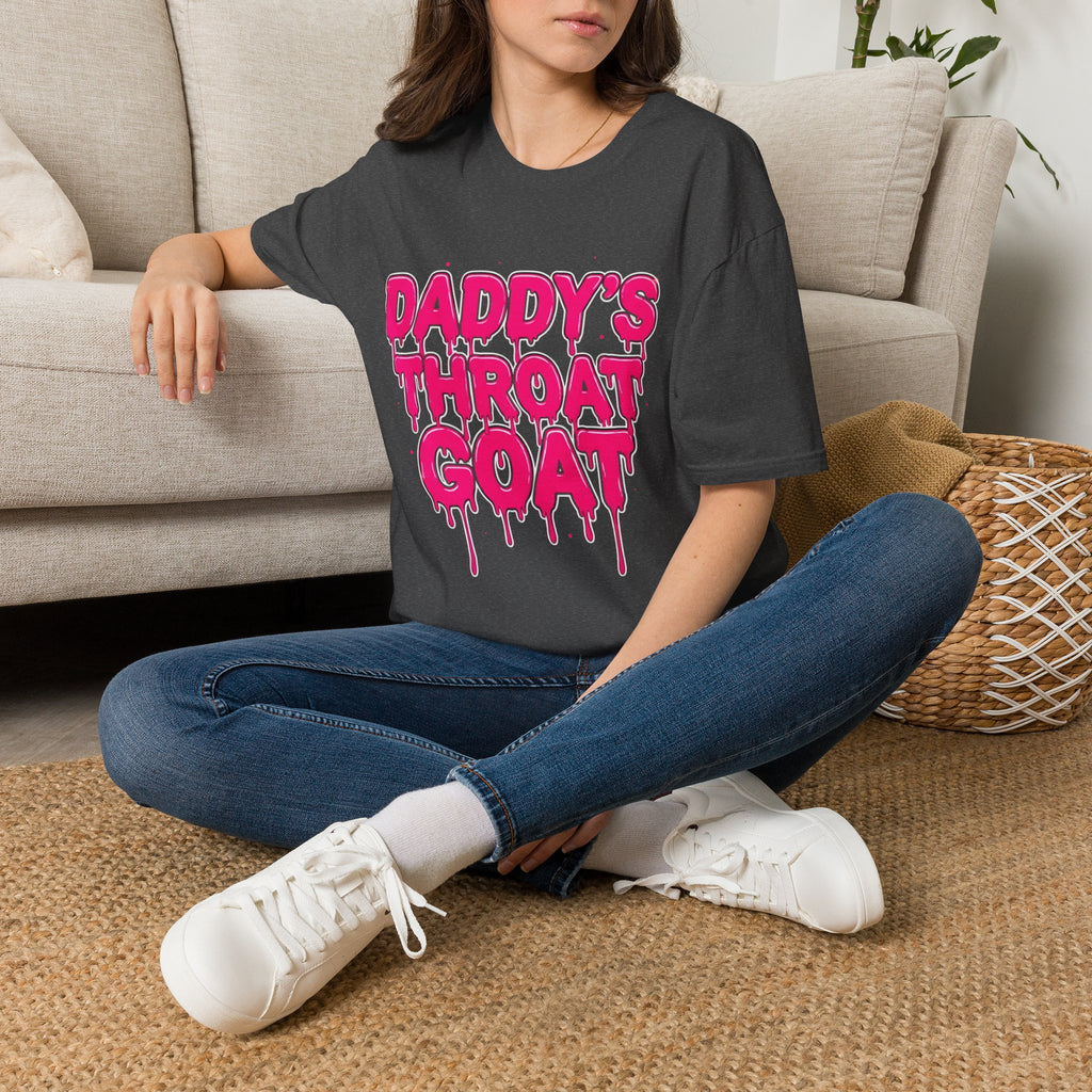 Graphic Tee — "Daddy's Throat" Drip Lettering Shirt