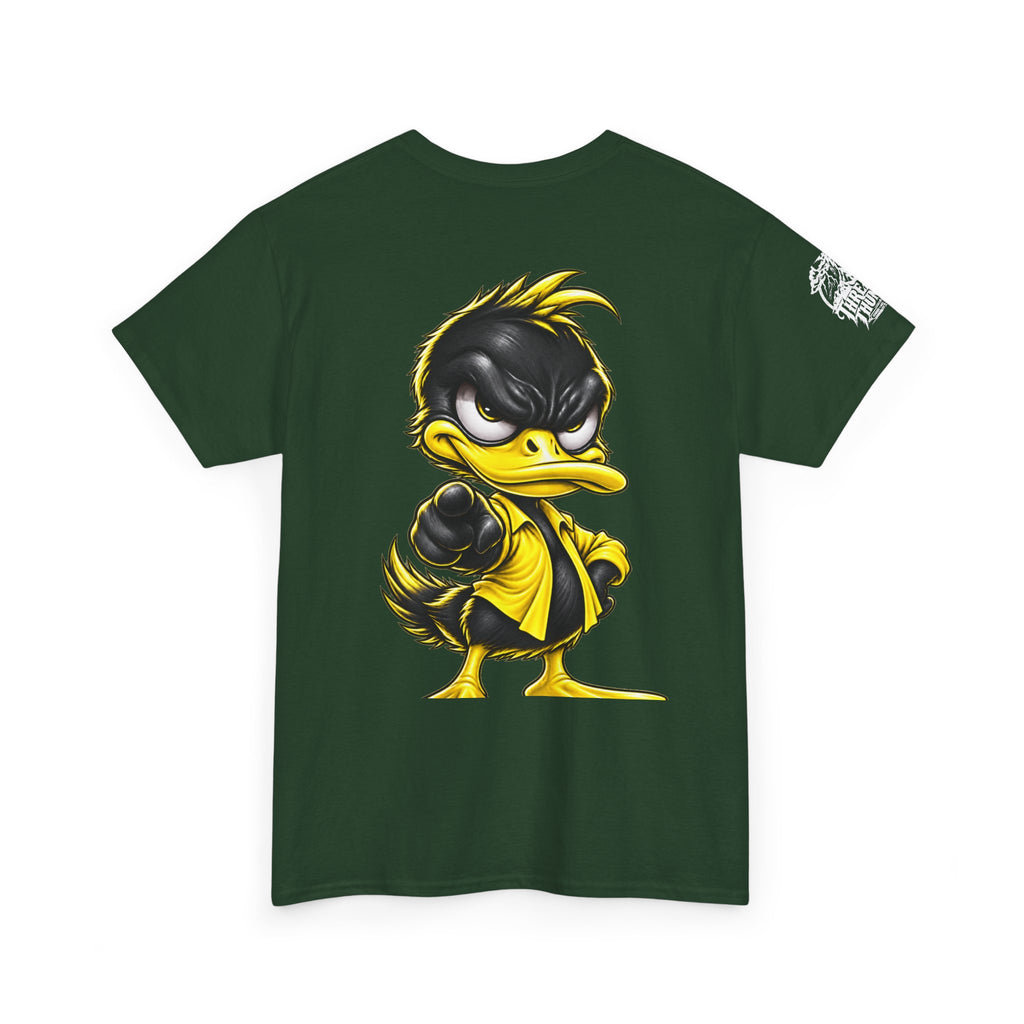 Yellow Rebel Duck Character Back Graphic Tee