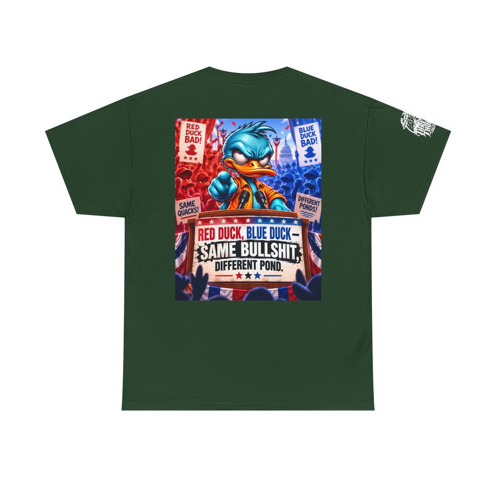 Red Duck, Blue Duck — Same Bullshit, Different Pond Back Graphic Tee
