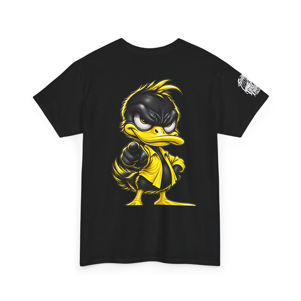 Yellow Rebel Duck Character Back Graphic Tee