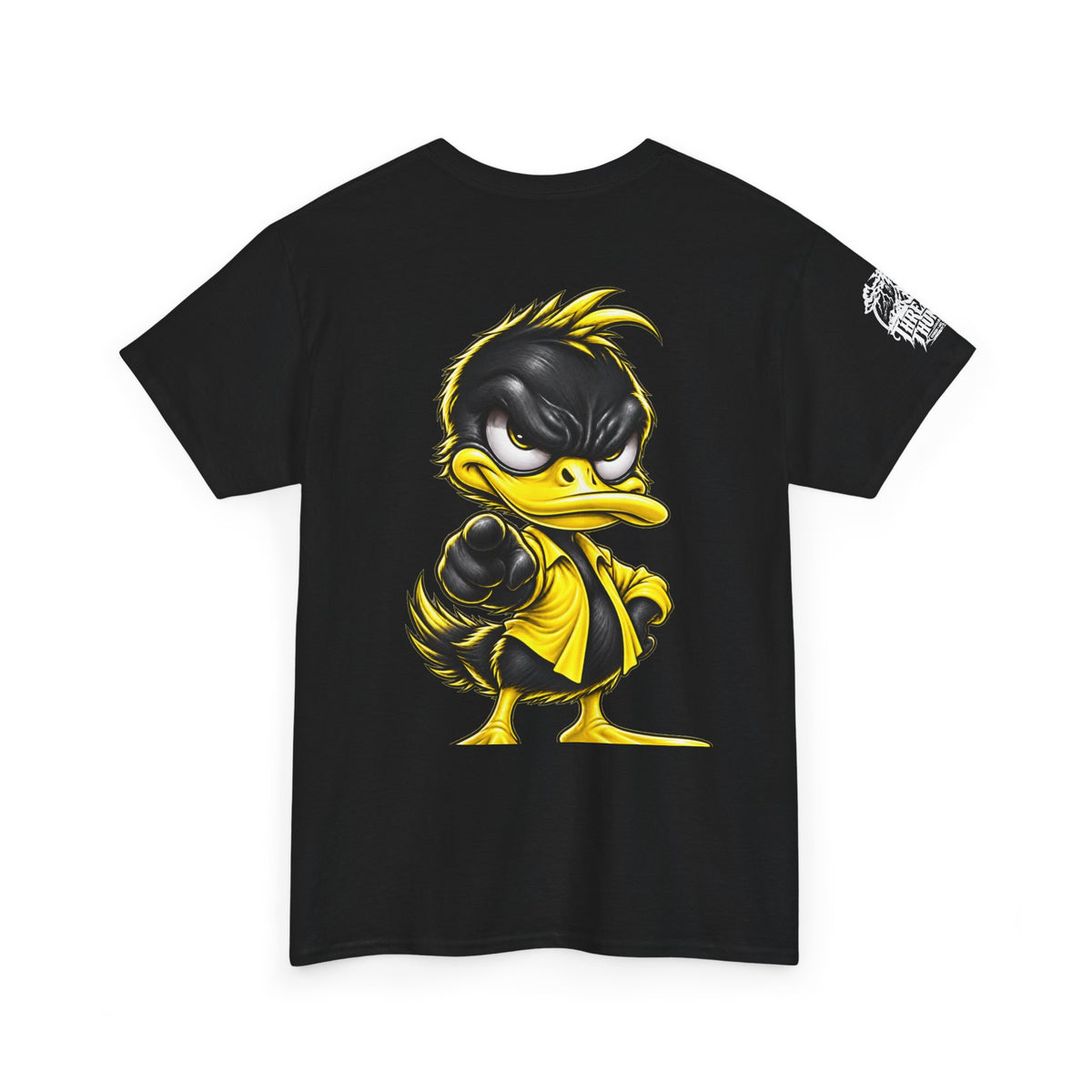 Yellow Rebel Duck Character Back Graphic Tee
