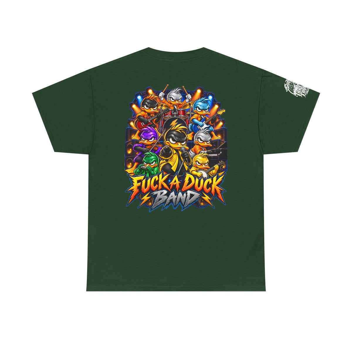 FUCK A DUCK BAND — Full-Color Rock Ensemble Back Graphic Tee