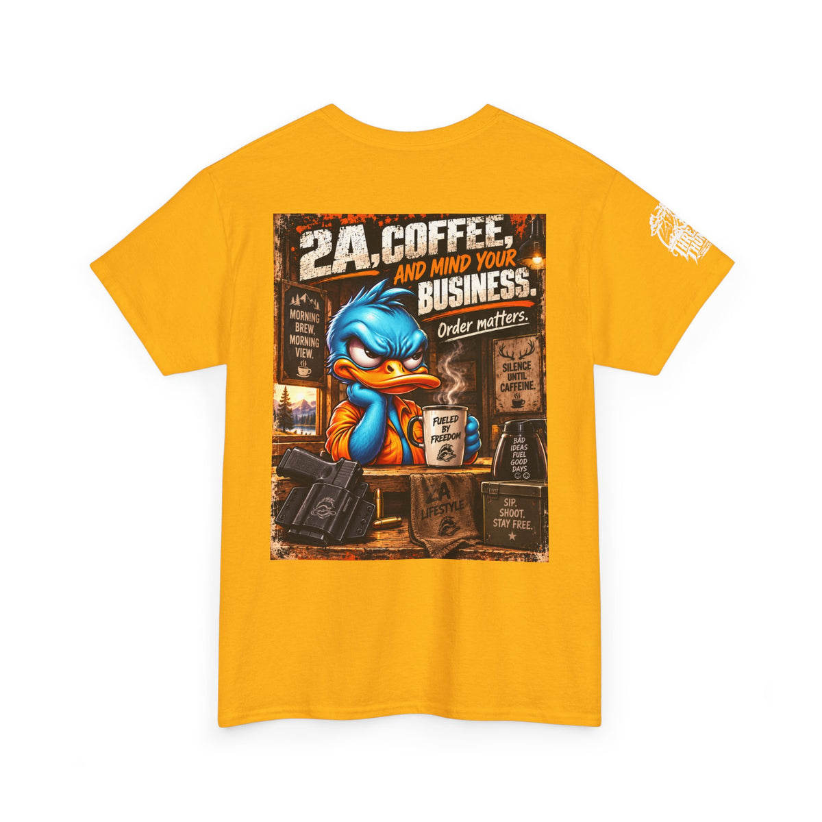 2A, Coffee, and Mind Your Business Back Graphic Tee