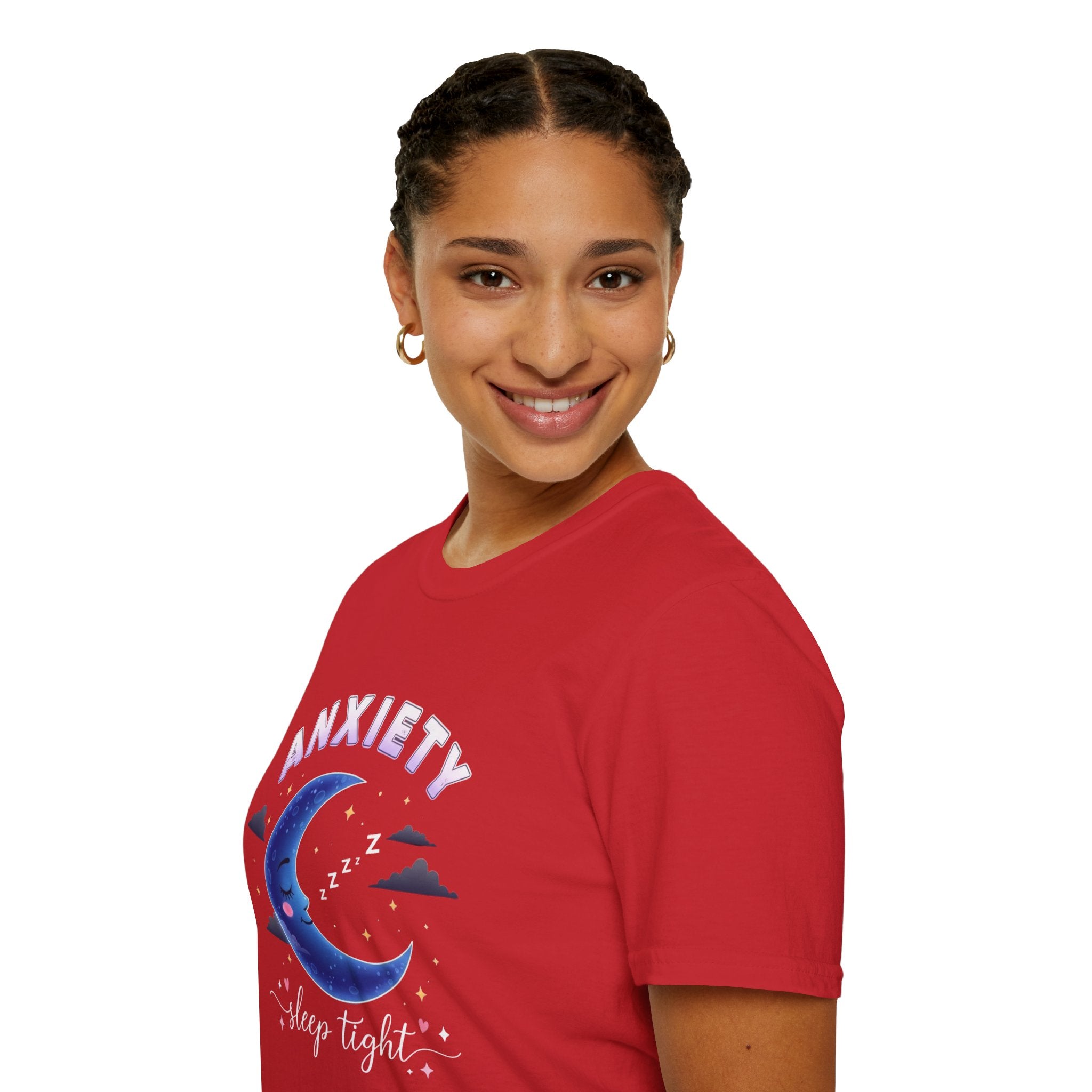 Anxiety Moon T-Shirt — 'Sleep Tight' Cute Moon & Stars Relaxation Tee