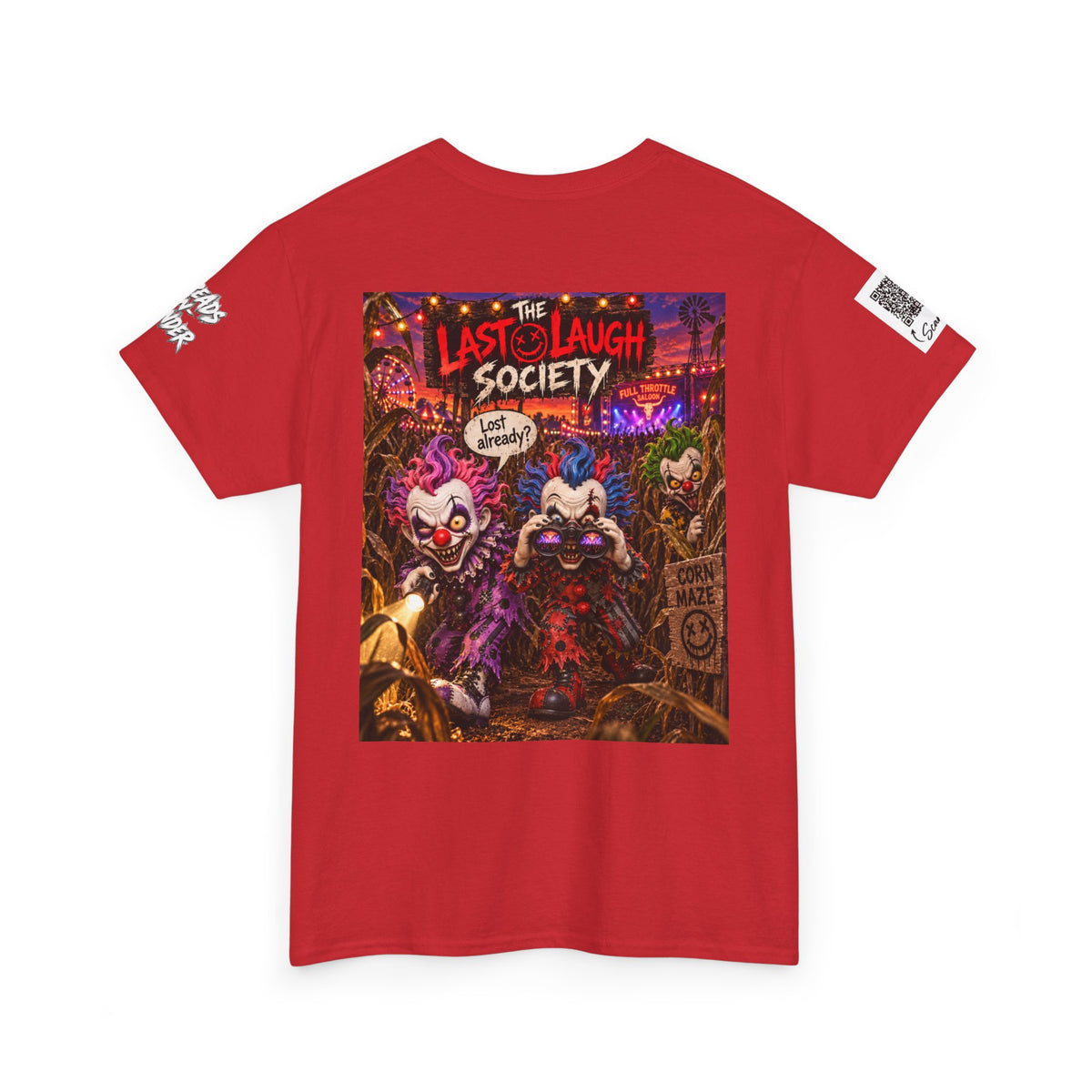 The Last Laugh Society Tee #149 — Carnival Clown Horror Graphic T-Shirt