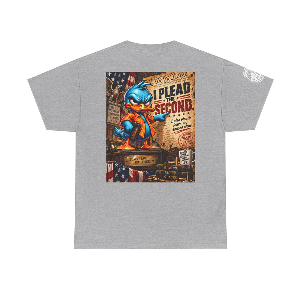 Conservative Duck "I Plead the Second" T-Shirt | Back Print | Threads & Thunder
