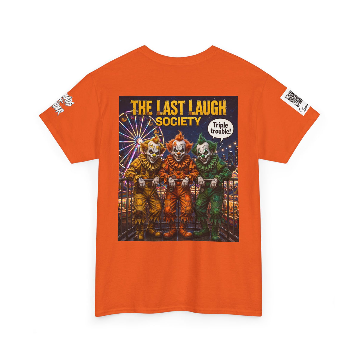 The Last Laugh Society Tee #160 — Carnival Clown Horror Graphic T-Shirt