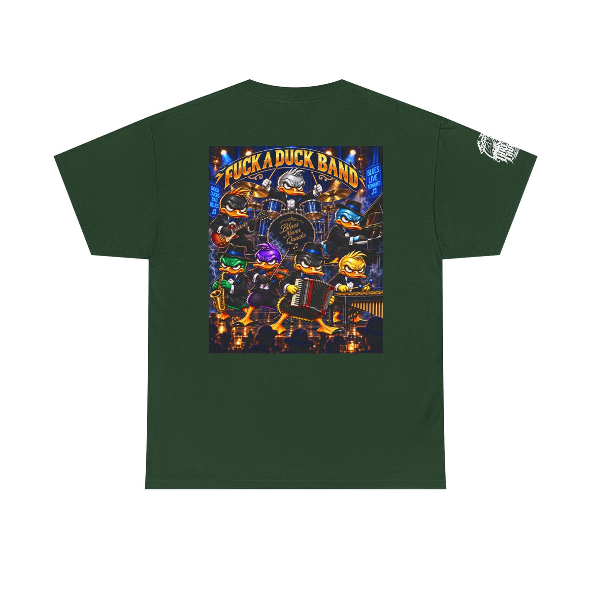 Blues, Tunes & Quacks — Duck Band Back Graphic Tee