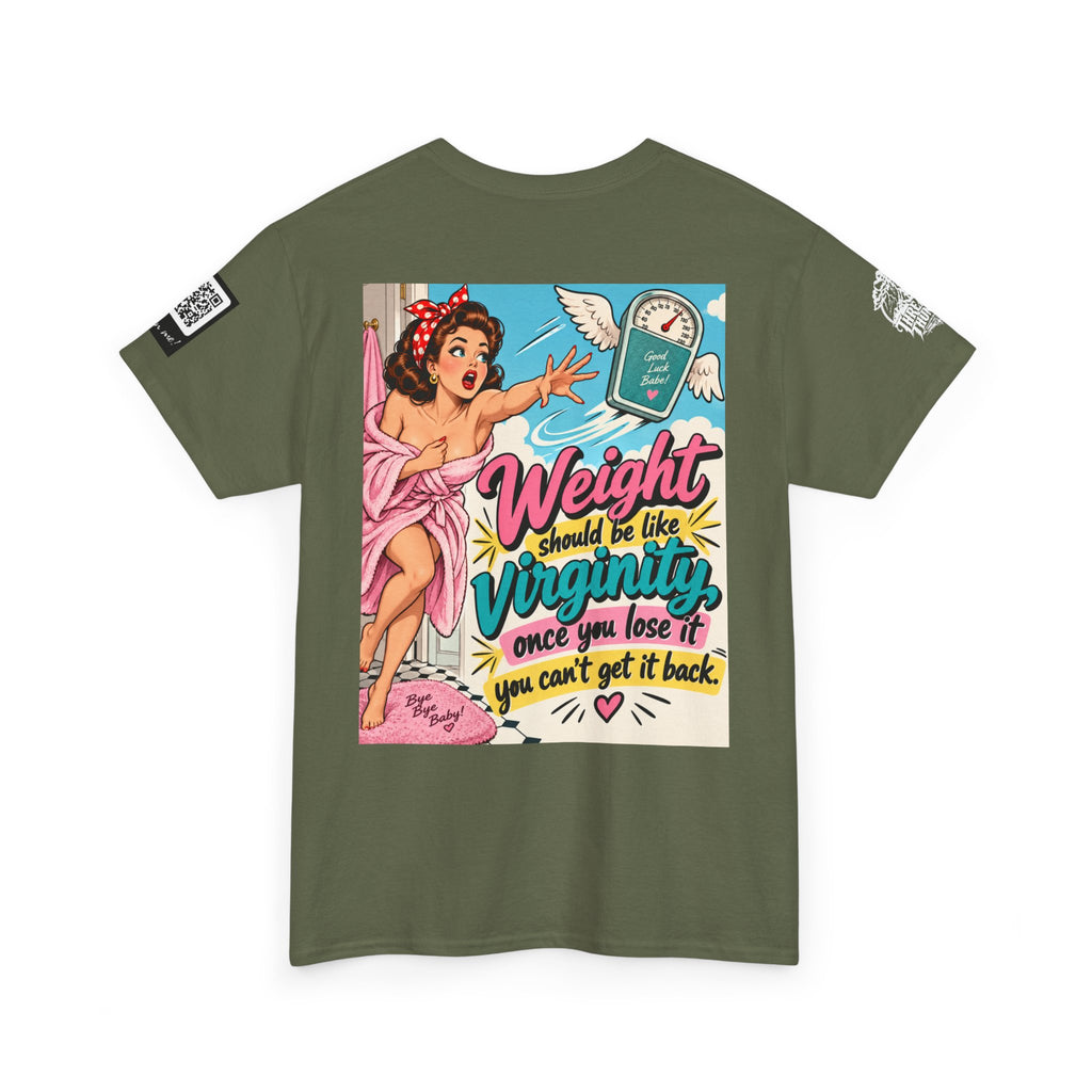 Weight Is Like Virginity — Retro Pinup Back Graphic Tee