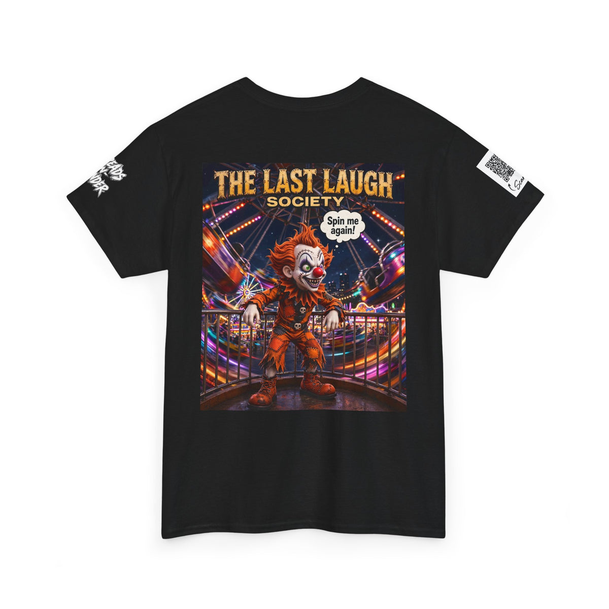The Last Laugh Society Tee #163 — Carnival Clown Horror Graphic T-Shirt