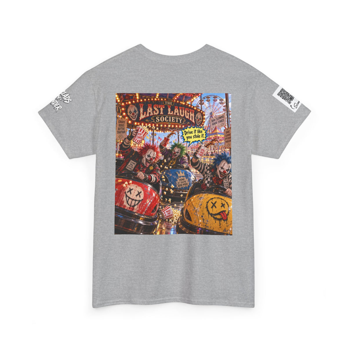 The Last Laugh Society Tee #136 — Carnival Clown Horror Graphic T-Shirt