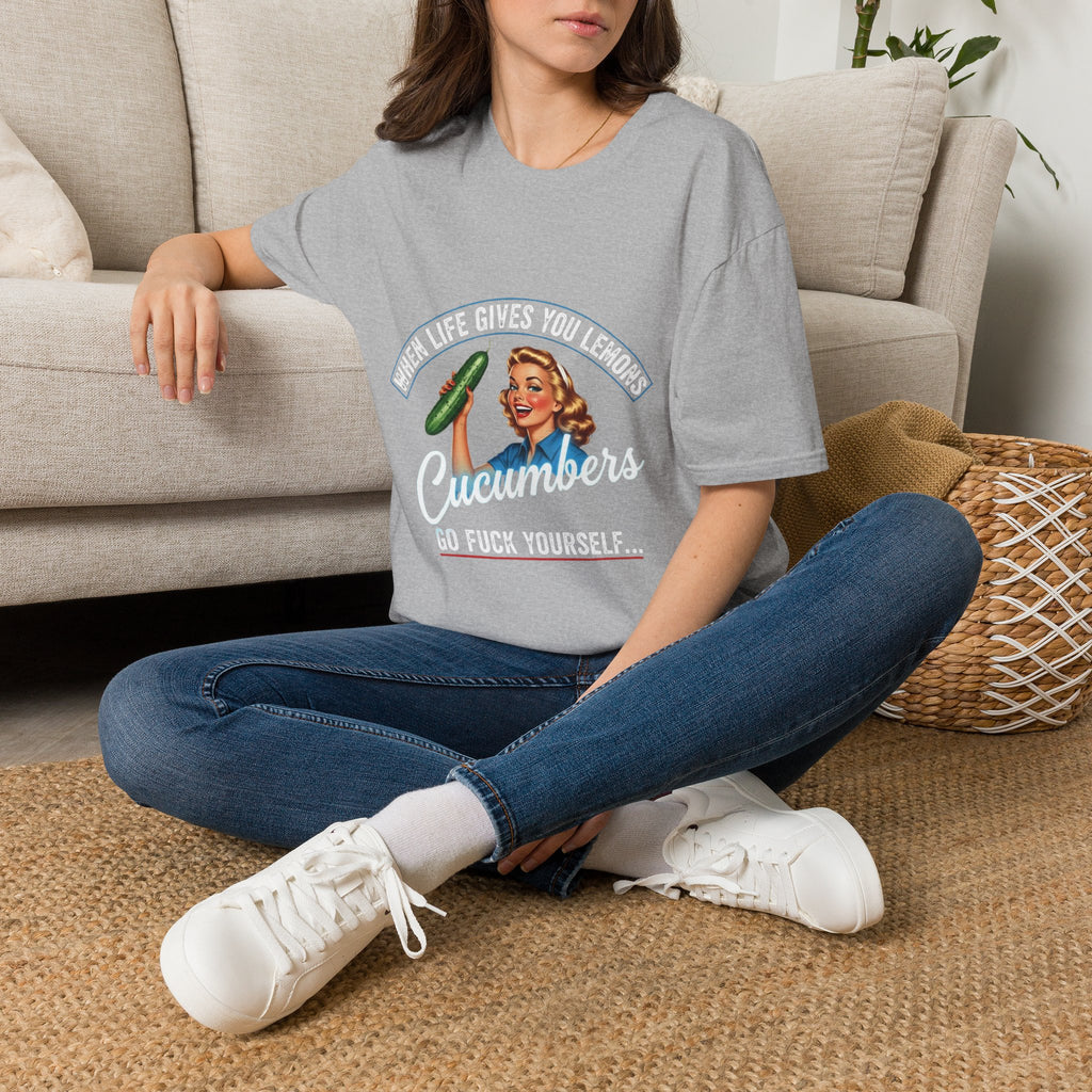 T-Shirt — "When Life Gives You Lemons... Cucumbers" Vintage Retro Graphic Tee