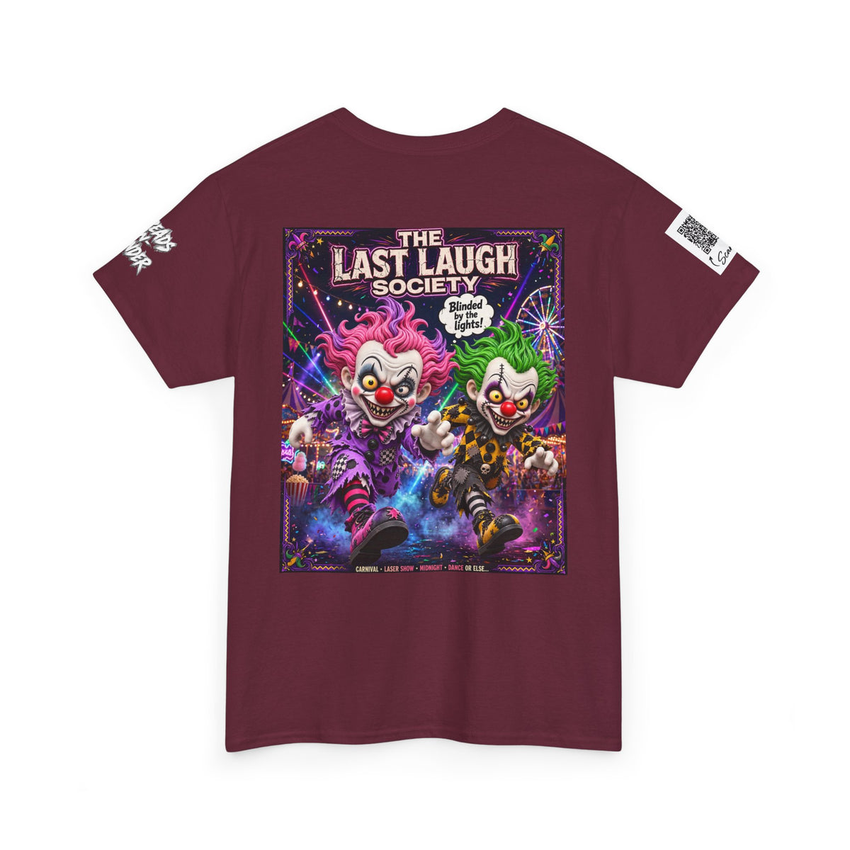 The Last Laugh Society Tee #138 — Carnival Clown Horror Graphic T-Shirt