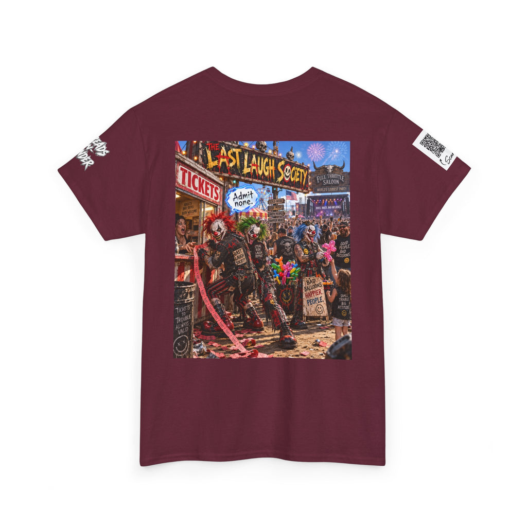 The Last Laugh Society Tee #142 — Carnival Clown Horror Graphic T-Shirt