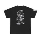 Monochrome Rebel Duck Character Back Graphic Tee